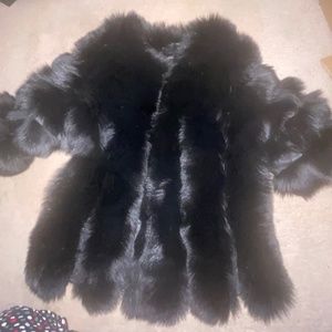 New genuine Fox Fur with real leather lining Jacket XXL